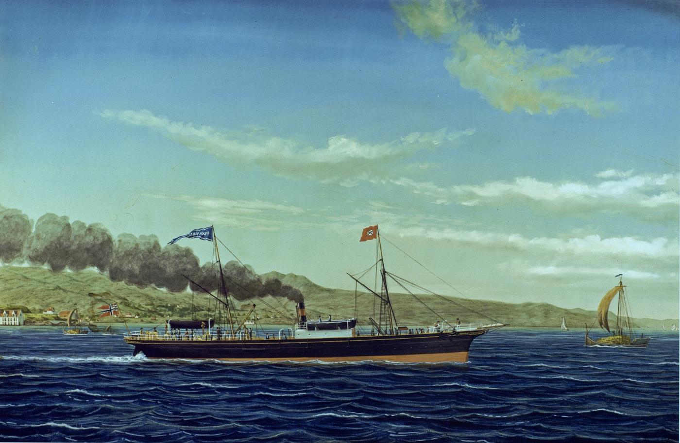 DS «Framnæs» fyrste skipet til Nordre Bergenhus Amts Dampskibe (frå 1919 Fylkesbaatane i Sogn og Fjordane. Gjekk første turen Bergen – Sogn 2. desember 1858.