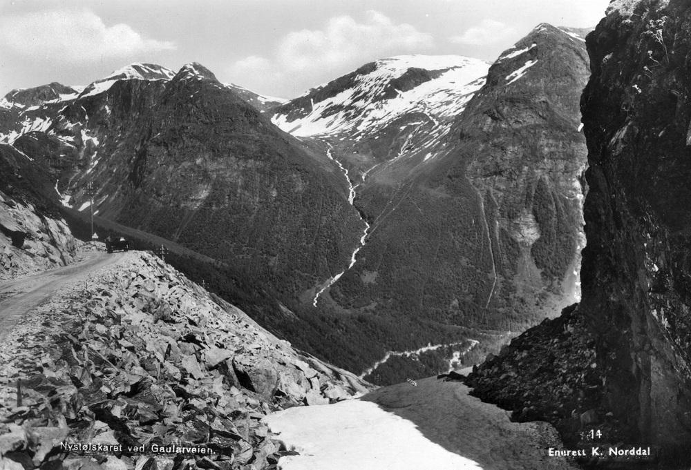 Utsikt frå Nystølsskardet.
