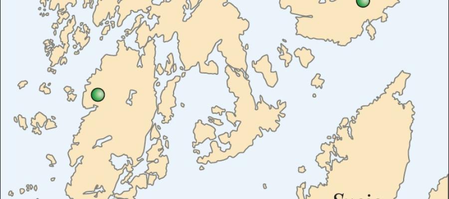 Fire av de seks lokalitetene til storak i Norge ligger i Sunnhordland