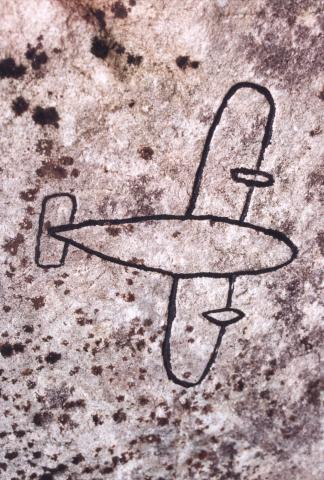 Tre av flya i luftkampen fall ned i Naustdal. Eit av dei allierte flya, ein kanadisk Bristol Beaufighter, prøvde å naudlande ved Naustdalsstølane. Flyet vart smadra og brann opp og dei to flygarane omkom. På ein stein ved stølsvegen, hogg Bendik Naustdal (1895 - 1981) sidan inn ein Beaufighter til minne om hendinga.