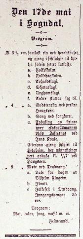 Sogns Tidende, 12.05.1914.

